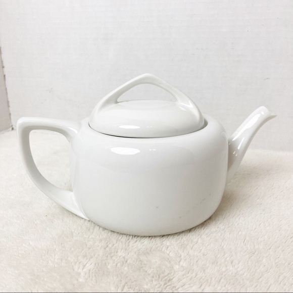 Vintage white mid century tea pot